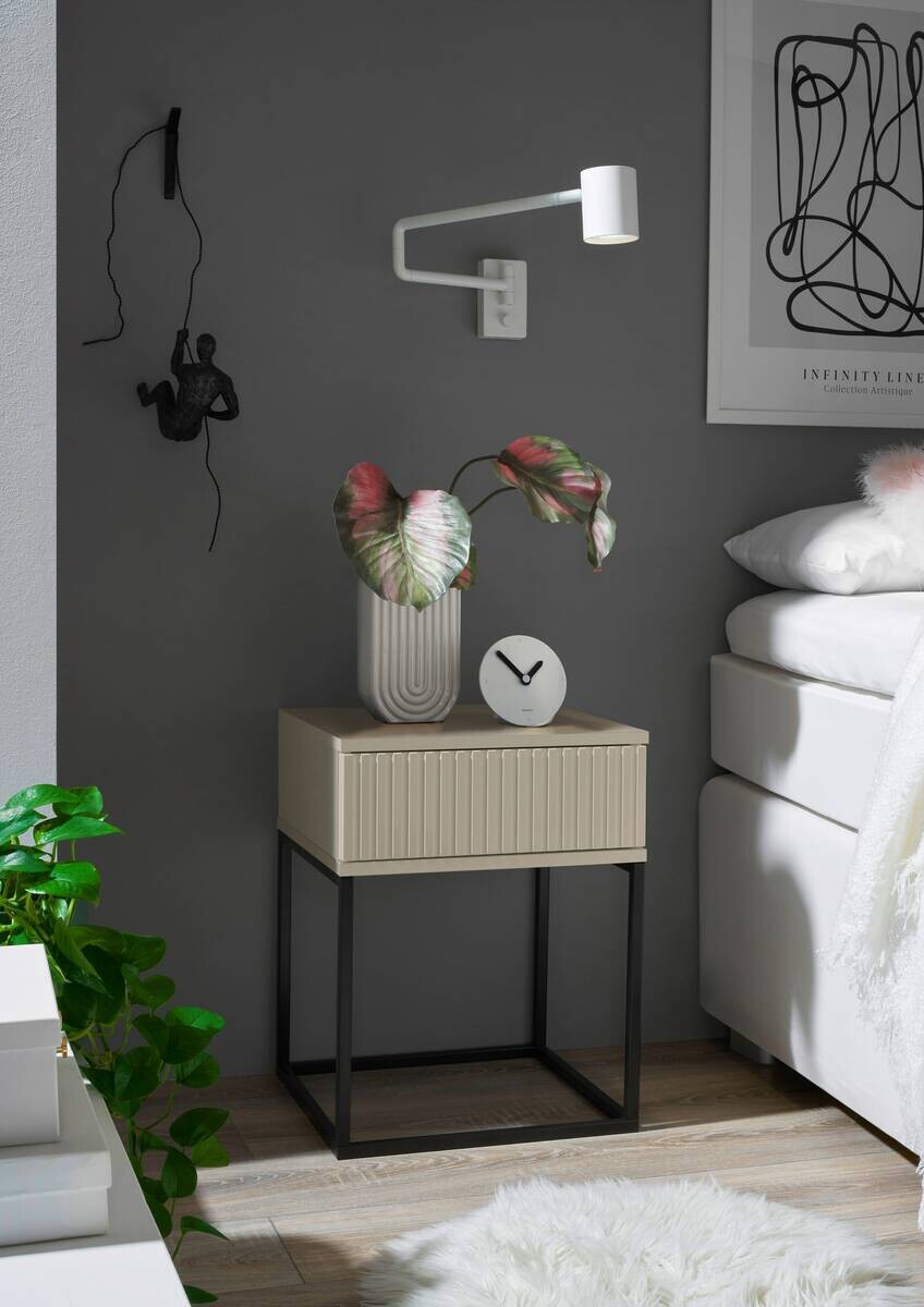 Nachtkonsole Marle Kaschmirgrau B/H/T: ca. 40x52x39 cm