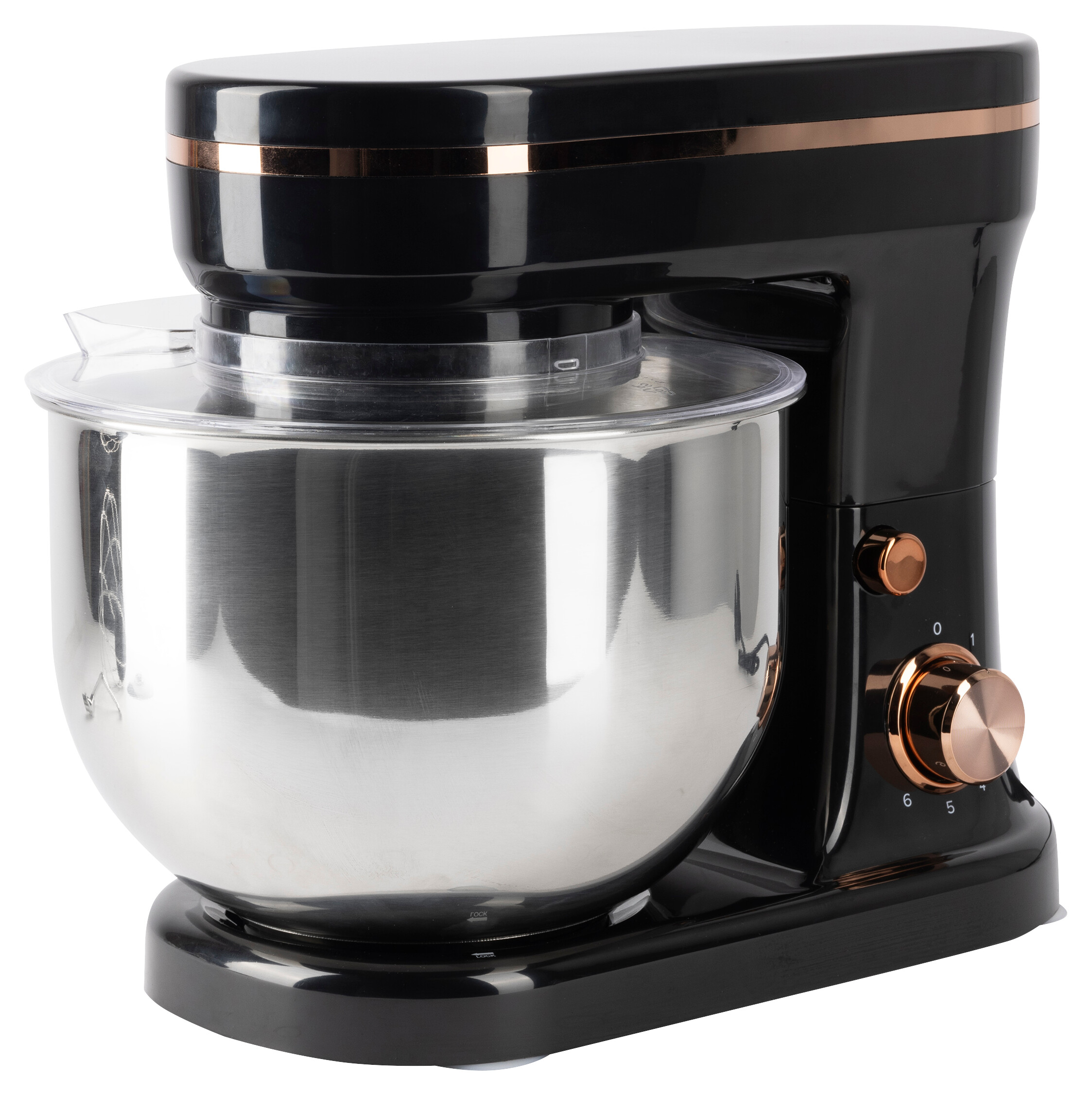 BERGNER Küchenmaschine silber schwarz Edelstahl B/H/L: ca. 25x32,5x39 cm