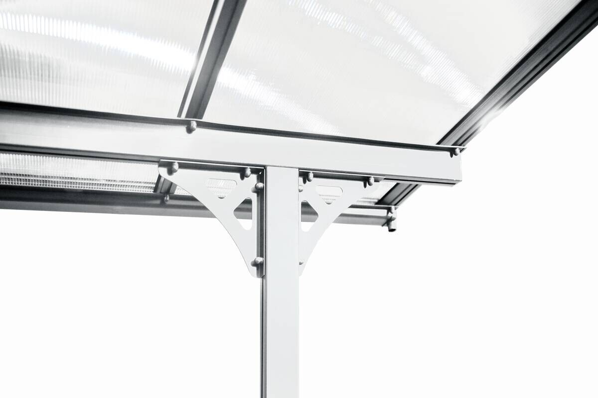 Westmann Terrassenüberdachung Bruce weiß Aluminium B/H/L: ca. 617x270x300 cm