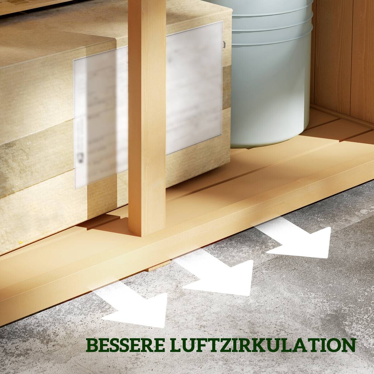 Outsunny Gartenschrank gelb Kiefer B/H/L: ca. 46,5x160x87 cm