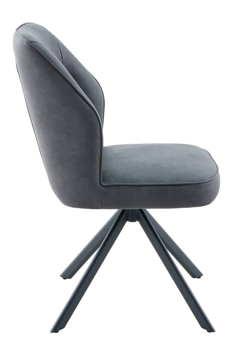 Stuhl Prizzi anthrazit Kunstleder B/H/T: ca. 51x92x64 cm