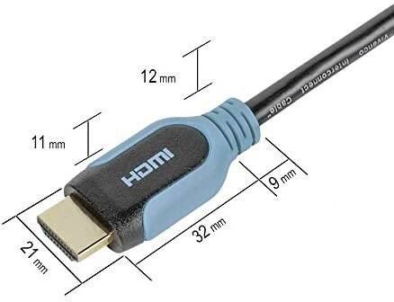 Vivanco HDMI-Kabel blau schwarz