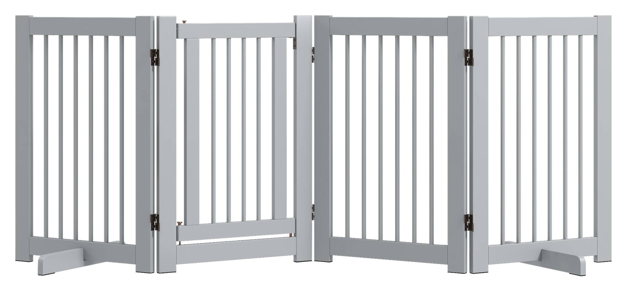 PawHut Schutzgitter hellgrau Kiefer B/H/L: ca. 36x75x204 cm