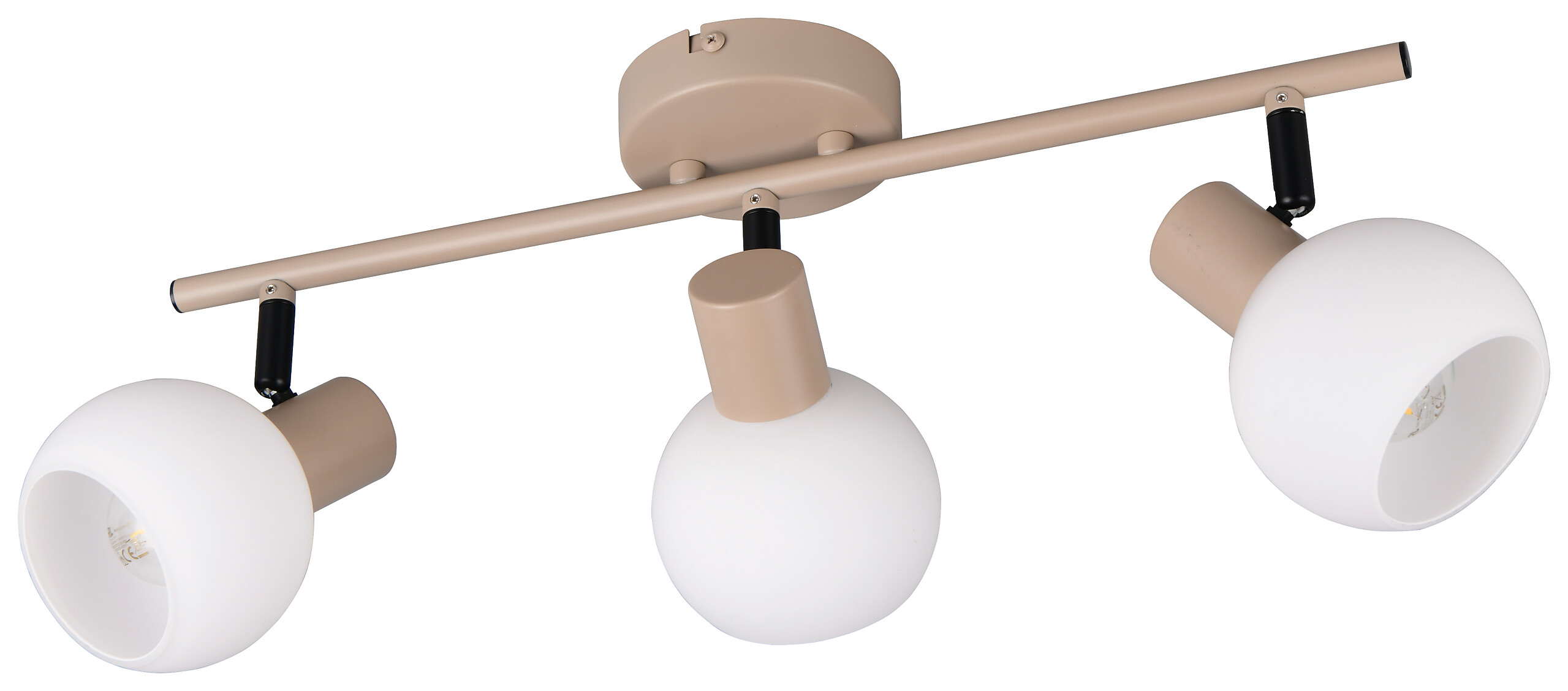 Reality Leuchten Spots Boba beige Metall B/H/L: ca. 45x18,5x10 cm E14 3 Brennstellen