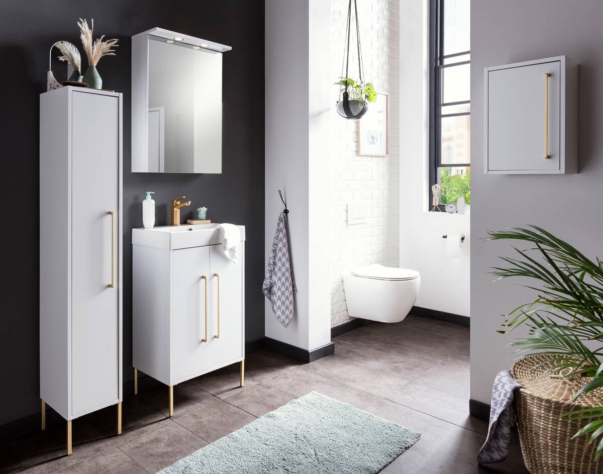 Spiegelschrank Sarah weiß B/H/T: ca. 50,4x72,3x15,8 cm Spiegelschrank Sarah weiß B/H/T: ca. 50,4x72,3x15,8 cm