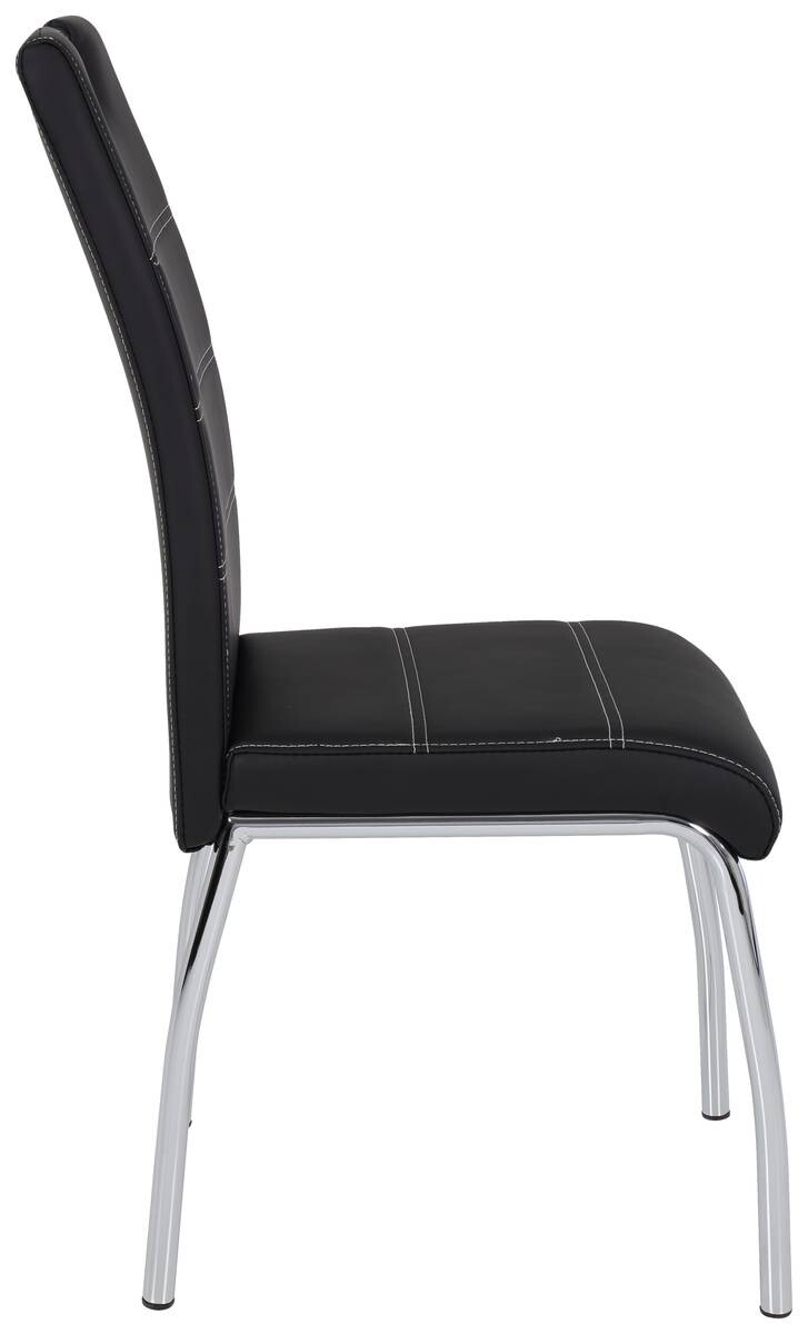 Stuhl Susi 2er Set schwarz Kunstleder B/H/T: ca. 44x98x61 cm