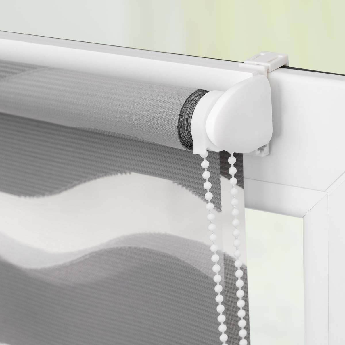 LICHTBLICK Doppelrollo Duo Welle grau B/L: ca. 60x150 cm