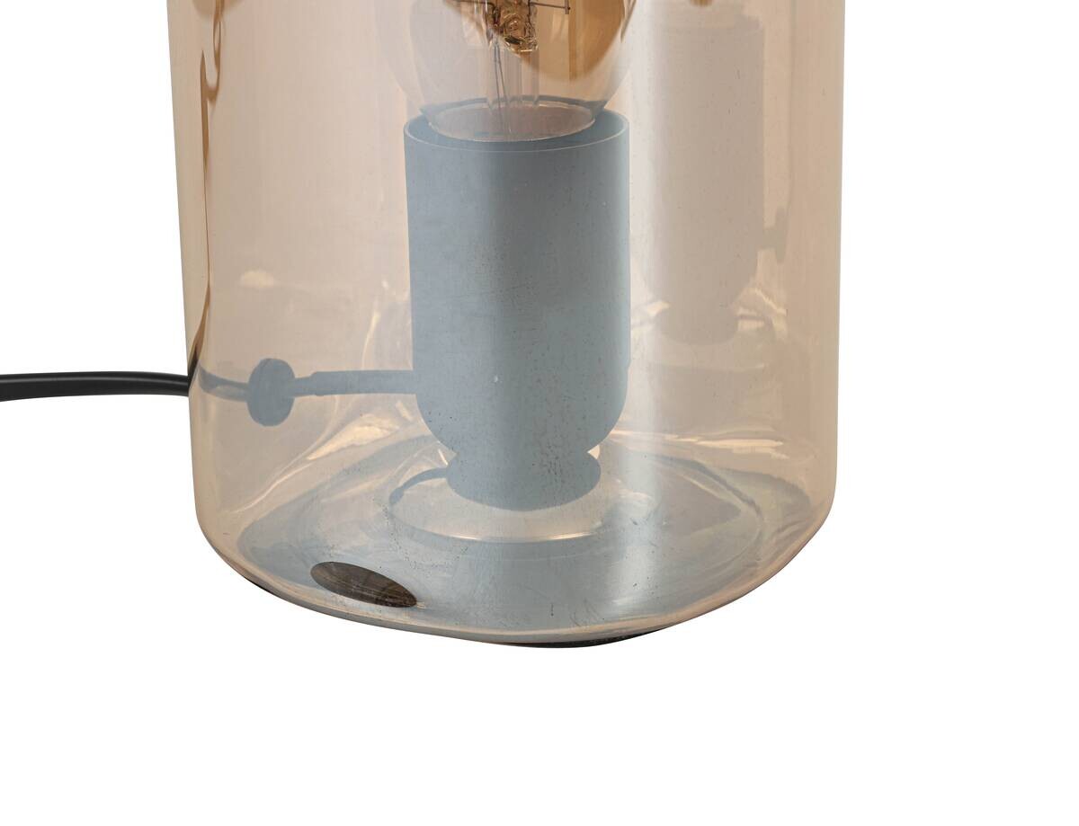 Nolo Tischleuchte Paige amber Glas B/H/L: ca. 9,5x20x9,5 cm E27 1 Brennstellen