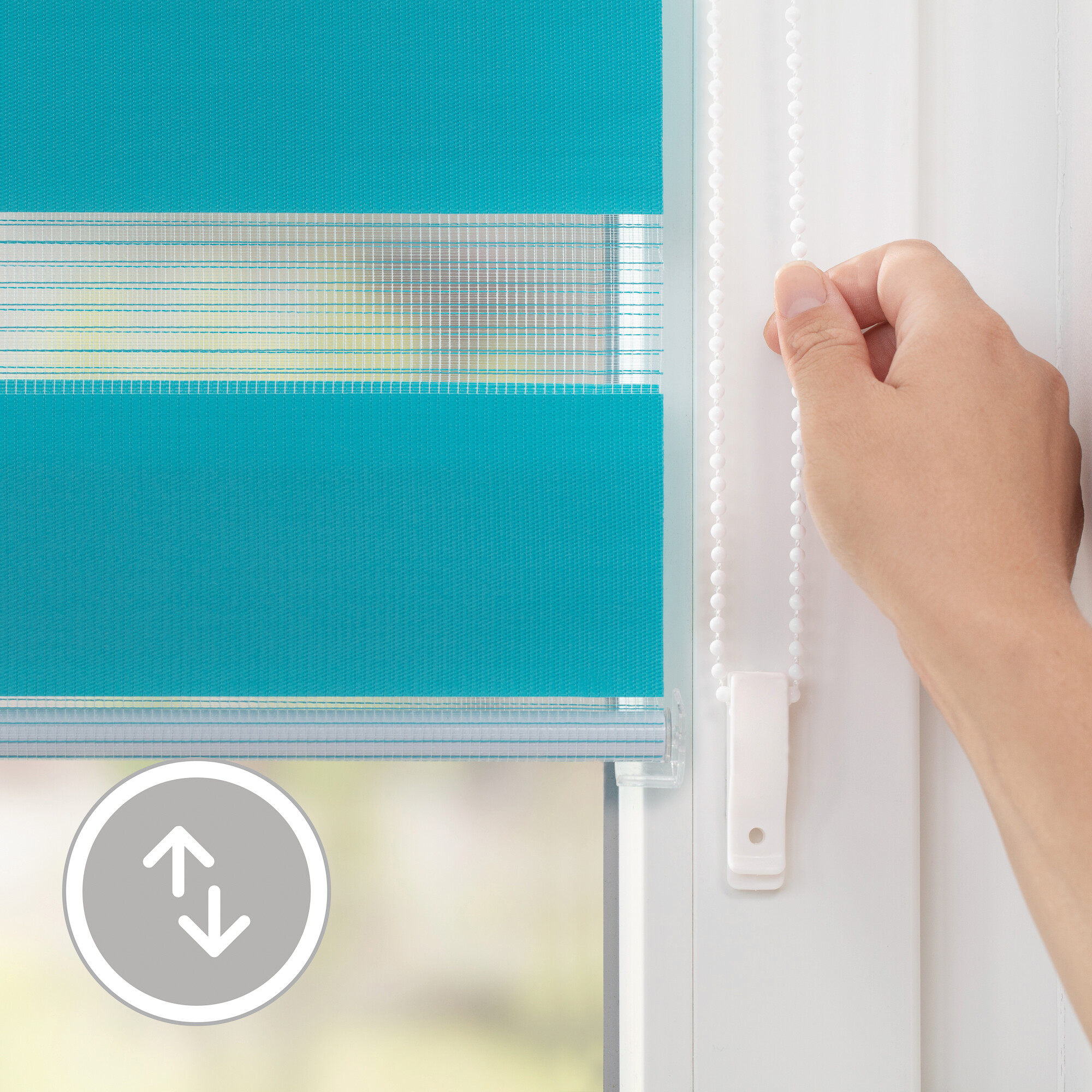 LICHTBLICK Doppelrollo Duo blau B/L: ca. 50x150 cm