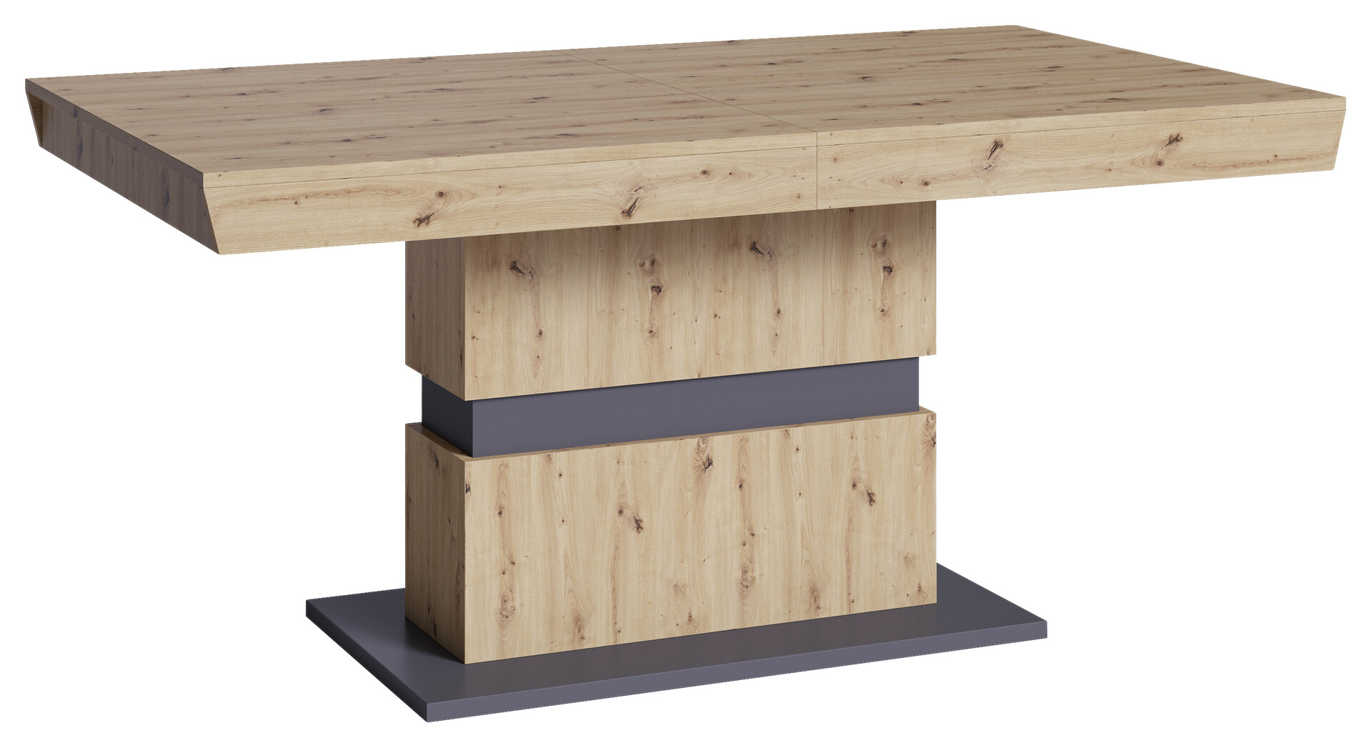 Tisch MATTHEW Eiche Nachbildung anthrazit B/H/T: ca. 160x75x90 cm