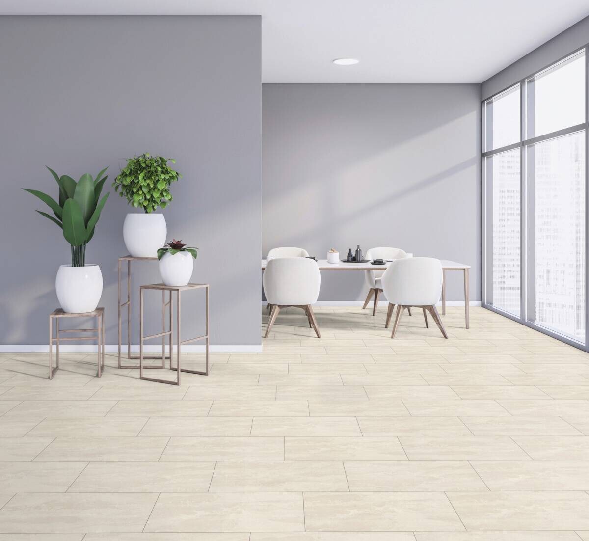 Laminatboden Beton hell ca. 2,316m² im Paket  B/L: ca. 33x63,8 cm pro Paket