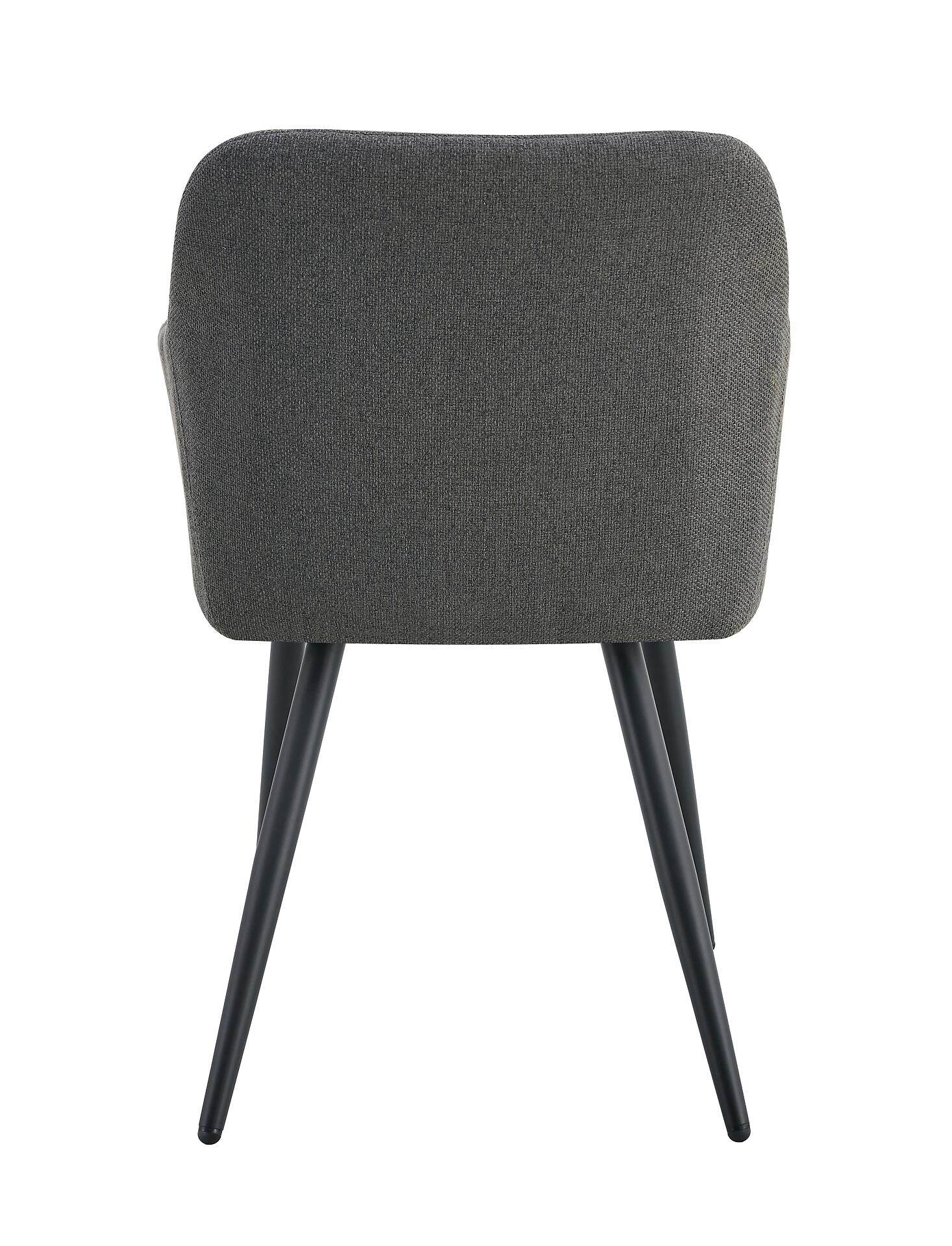 Stuhl LEA, 2er Set anthrazit schwarz Webstoff B/H/T: ca. 56x83x60 cm