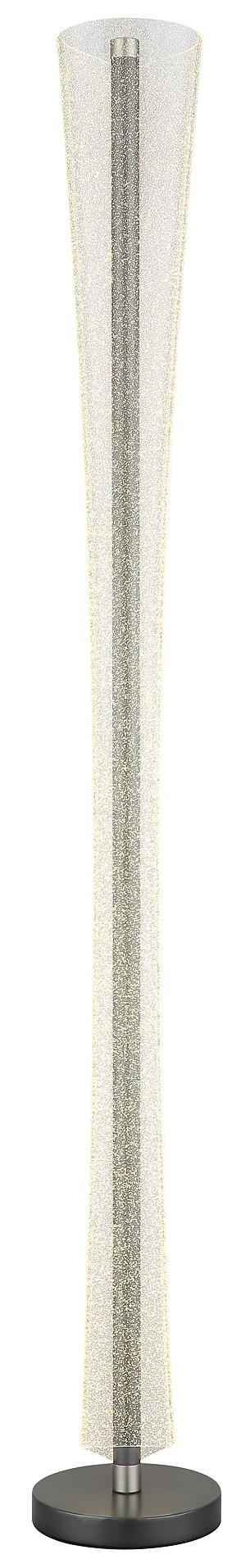 GLOBO LED-Stehleuchte nickel matt anthrazit klar Metall Kunststoff H/D: ca. 155x20 cm 1 Brennstellen