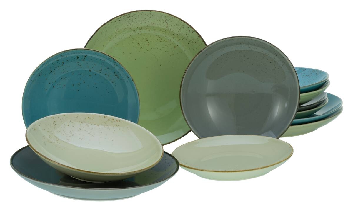 CreaTable Tafelservice NATURE COLLECTION multicolor Steinzeug 12 tlg. CreaTable Tafelservice NATURE COLLECTION multicolor Steinzeug 12 tlg.