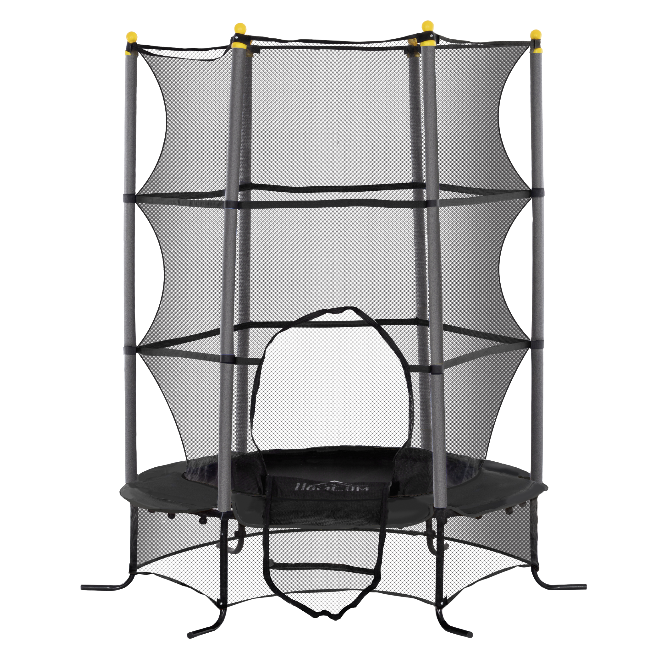 HOMCOM Kindertrampolin schwarz B/H/L: ca. 163x190x163 cm