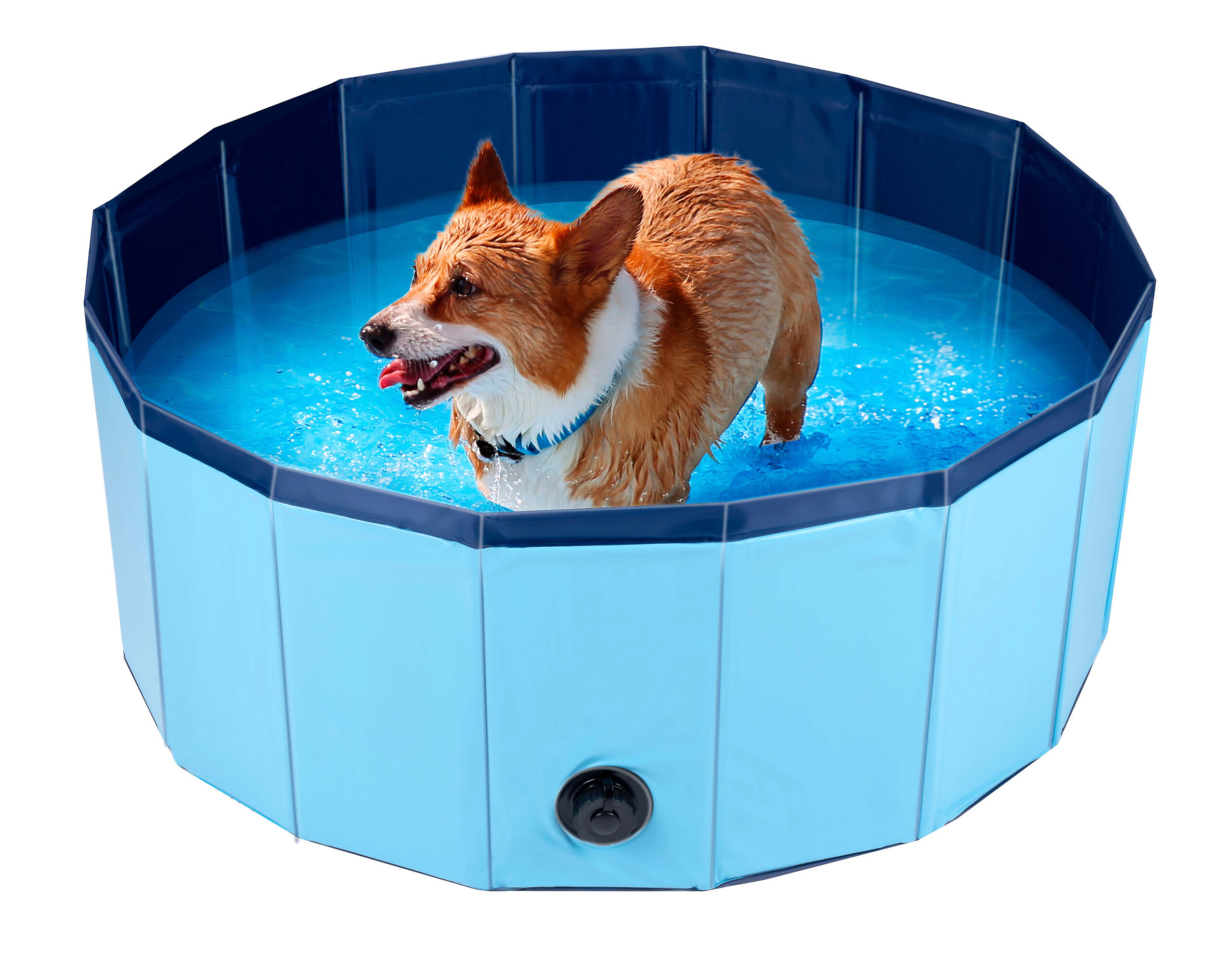 Pet Comfort Hundepool blau PVC B/H/L: ca. 80x30x80 cm