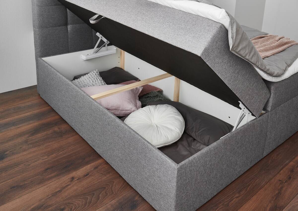 Boxbett Shelfie I hellgrau Liegefläche B/L: ca. 180x200 cm