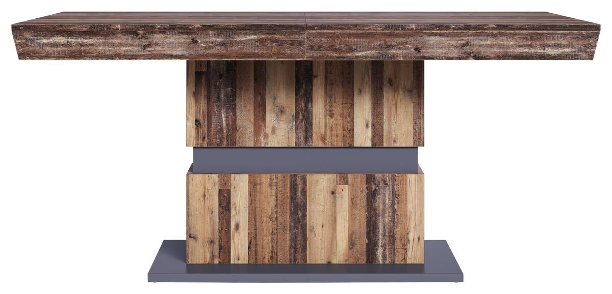 Tisch MATTHEW Eiche Old Wood Nachbildung anthrazit B/H/T: ca. 160x75x90 cm