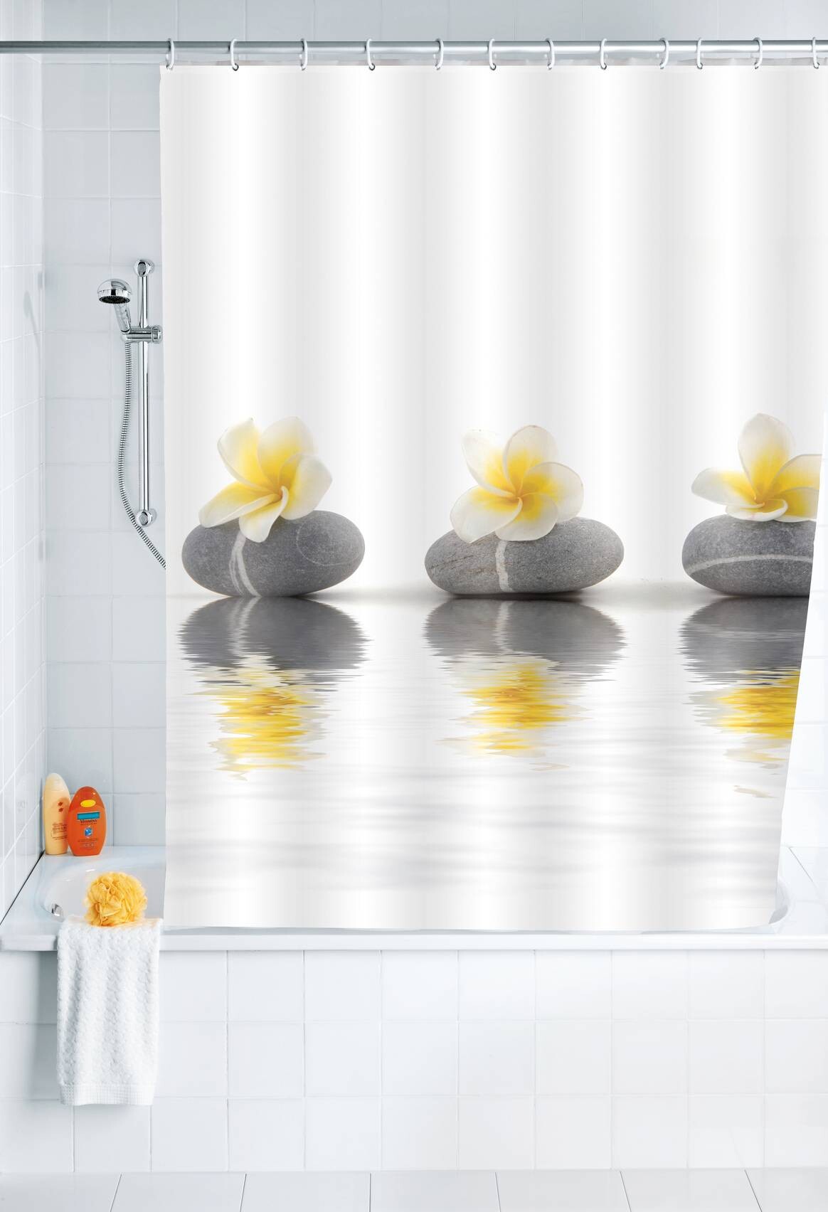 WENKO Duschvorhang bunt Polyester B/H: ca. 180x200 cm