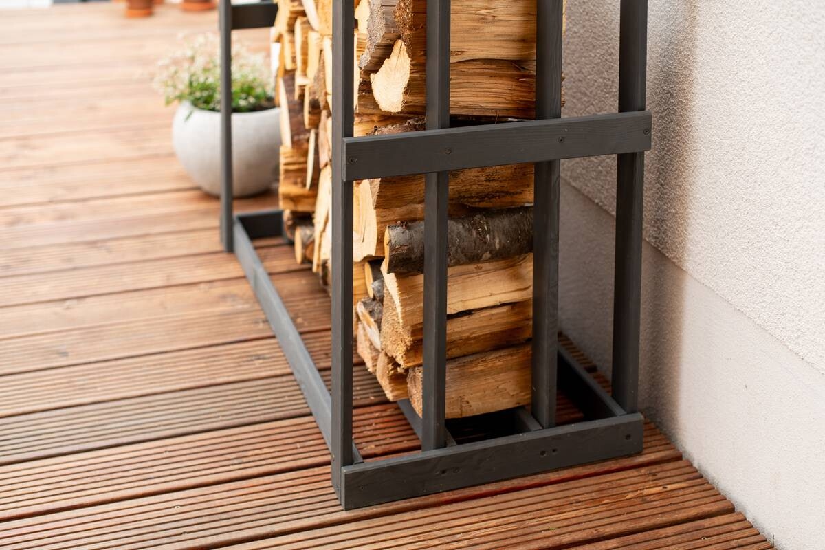 Westmann Kaminholzregal Harald anthrazit B/H/L: ca. 108x106x52 cm