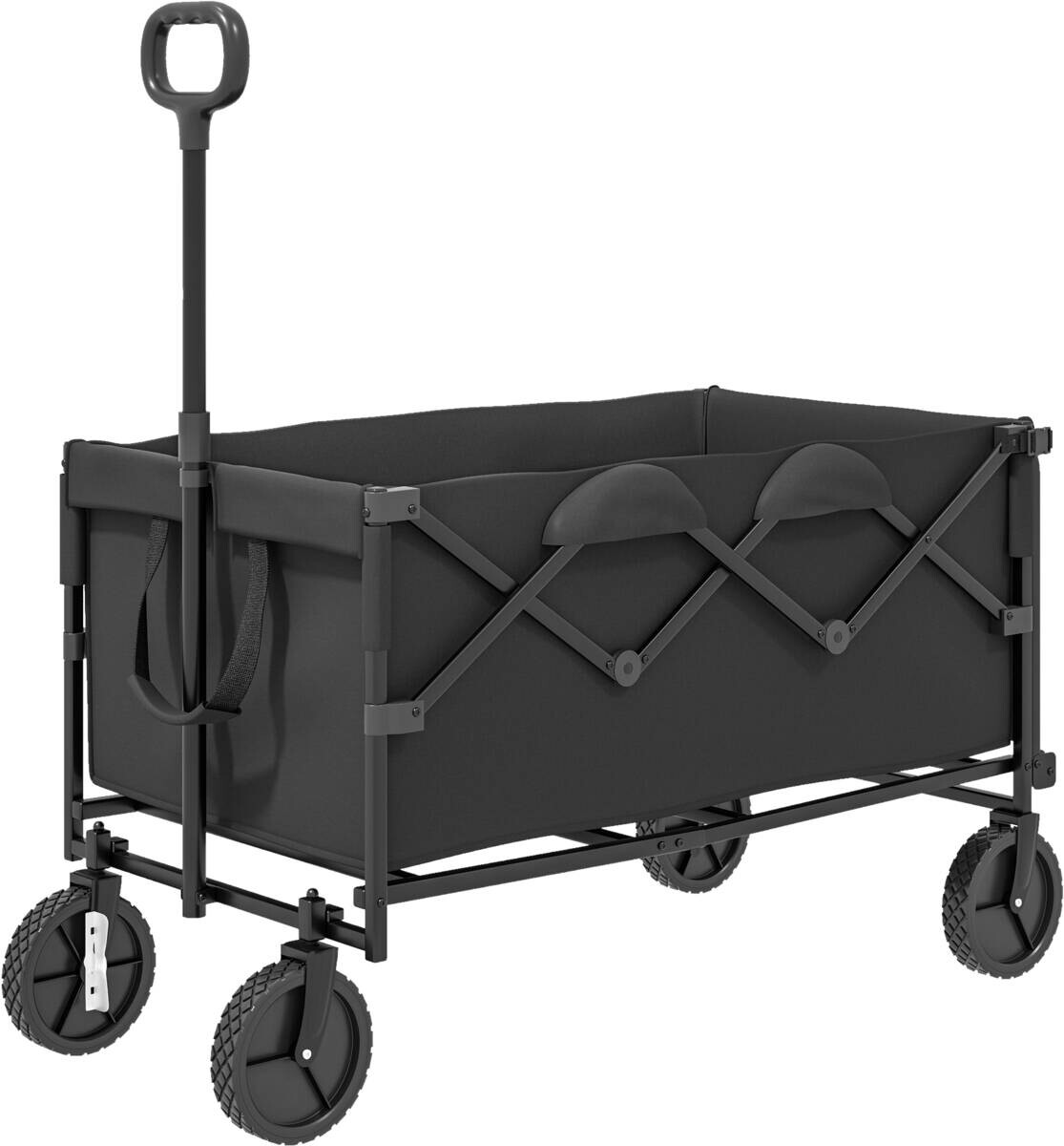 Outsunny Gartenwagen schwarz Polyester B/H/L: ca. 55x102x95 cm