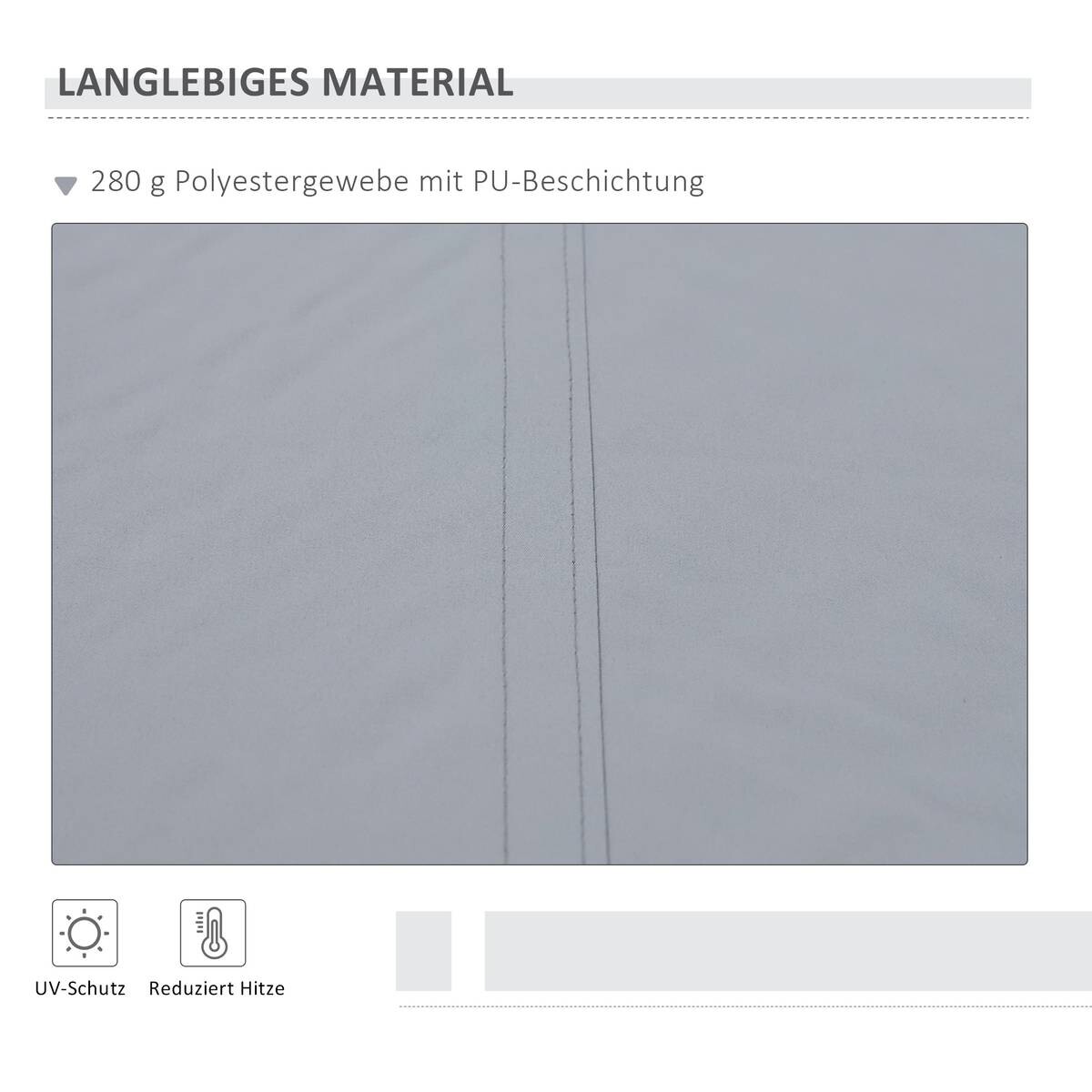 Outsunny Fenstermarkise mit Handkurbel weiß B/T/L: ca. 245x350x395 cm