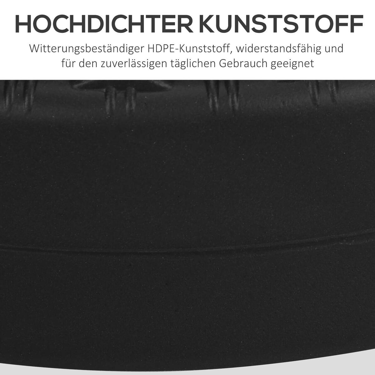 Outsunny Schirmständer schwarz Kunststoff B/H/L: ca. 51x51x36 cm