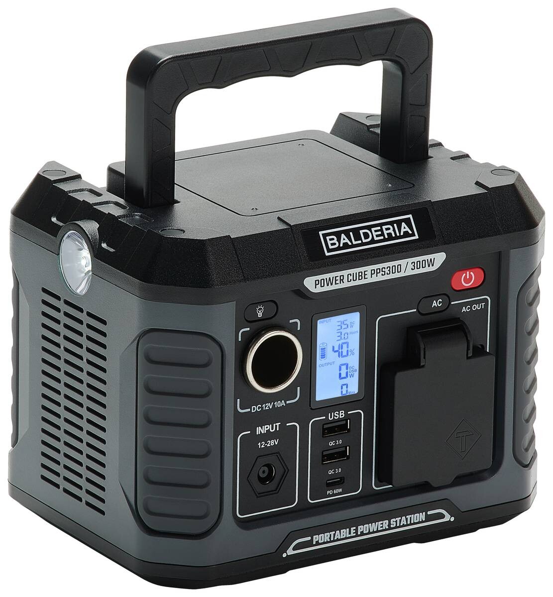 Balderia Powerstation PS300-60 B/H/T: ca. 19,2x14,8x14,2 cm