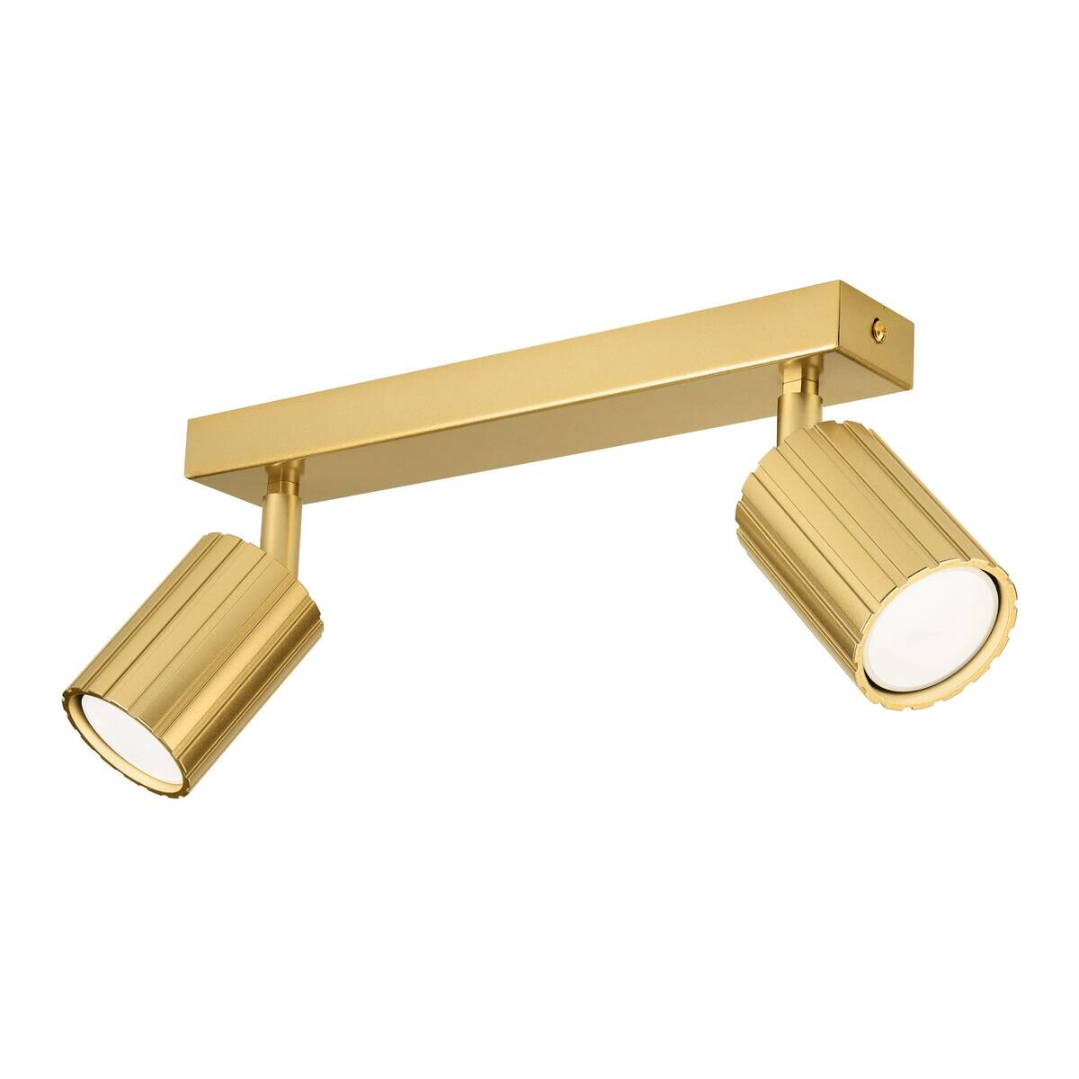 Lamkur Strahler Prisma gold Stahl B/H/L: ca. 6,5x16,5x30 cm 2 Brennstellen