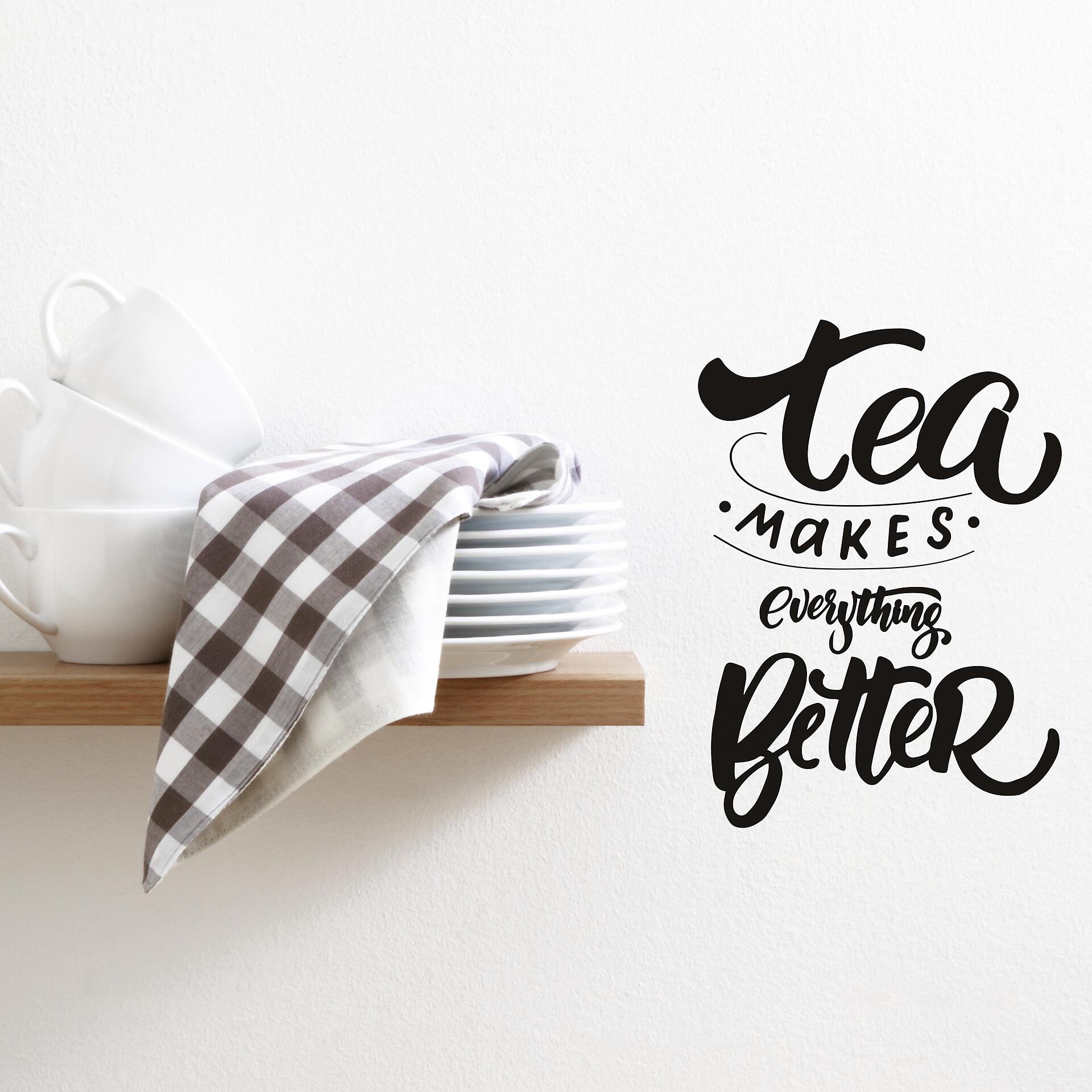 Dekosticker Sprüche schwarz B/L: ca. 50x70 cm 2 tlg.