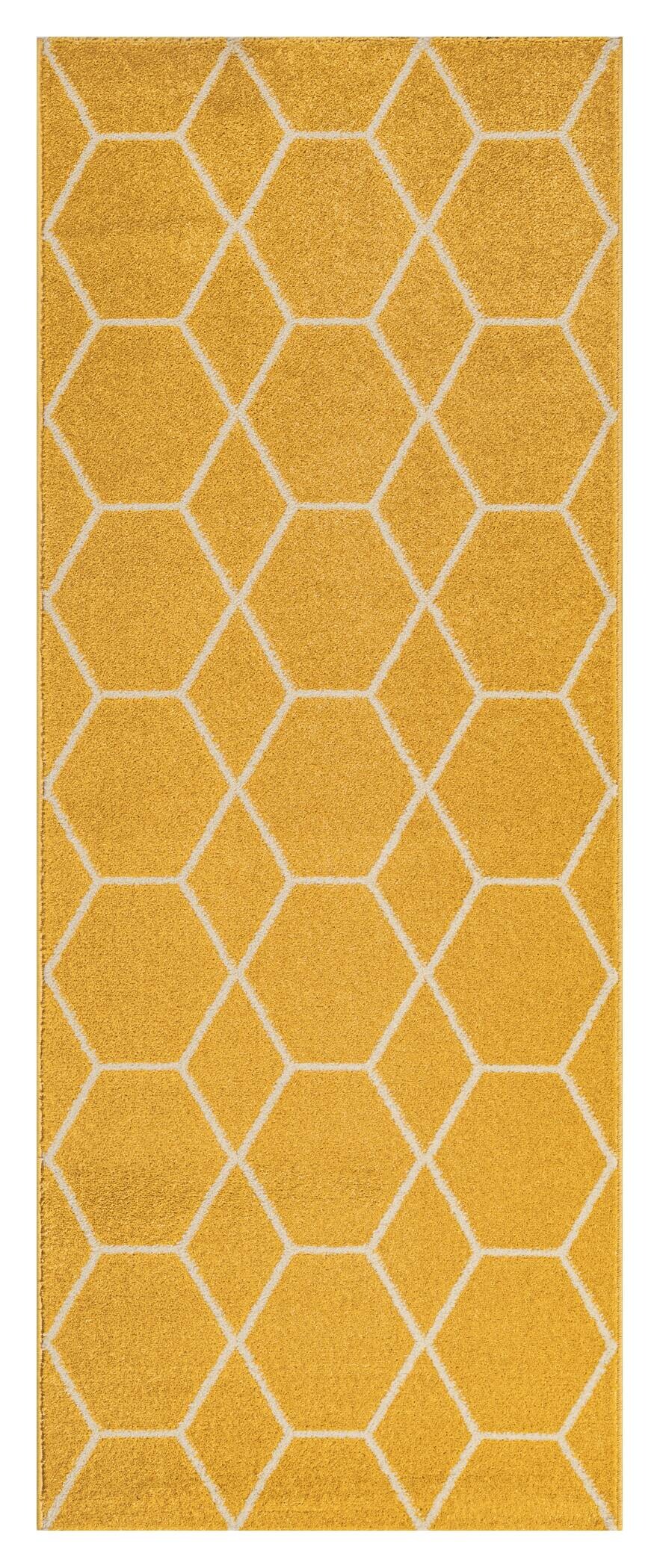 Sanat Teppich Trellis gelb B/L: ca. 80x200 cm