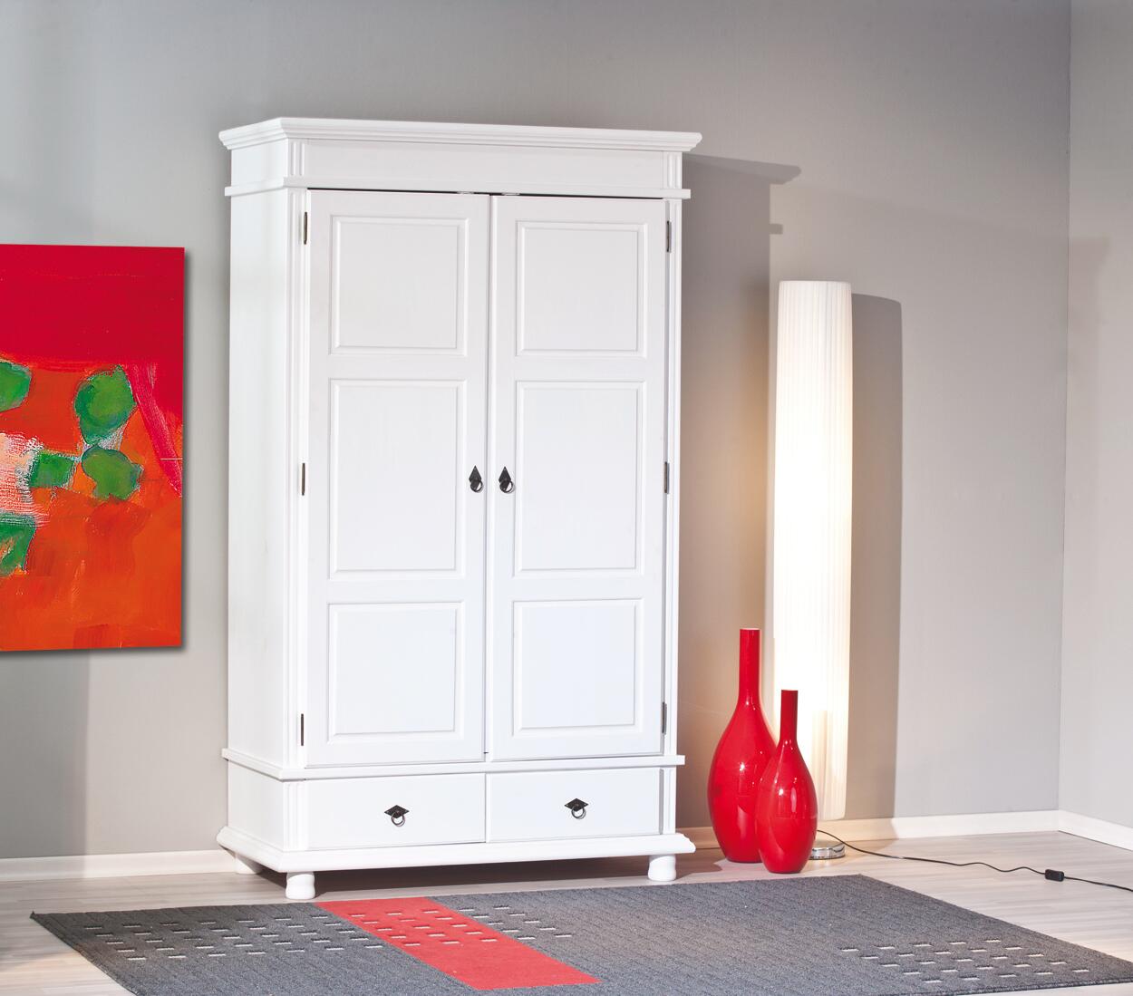 Kleiderschrank Danz weiß B/H/T: ca. 116x199x57 cm