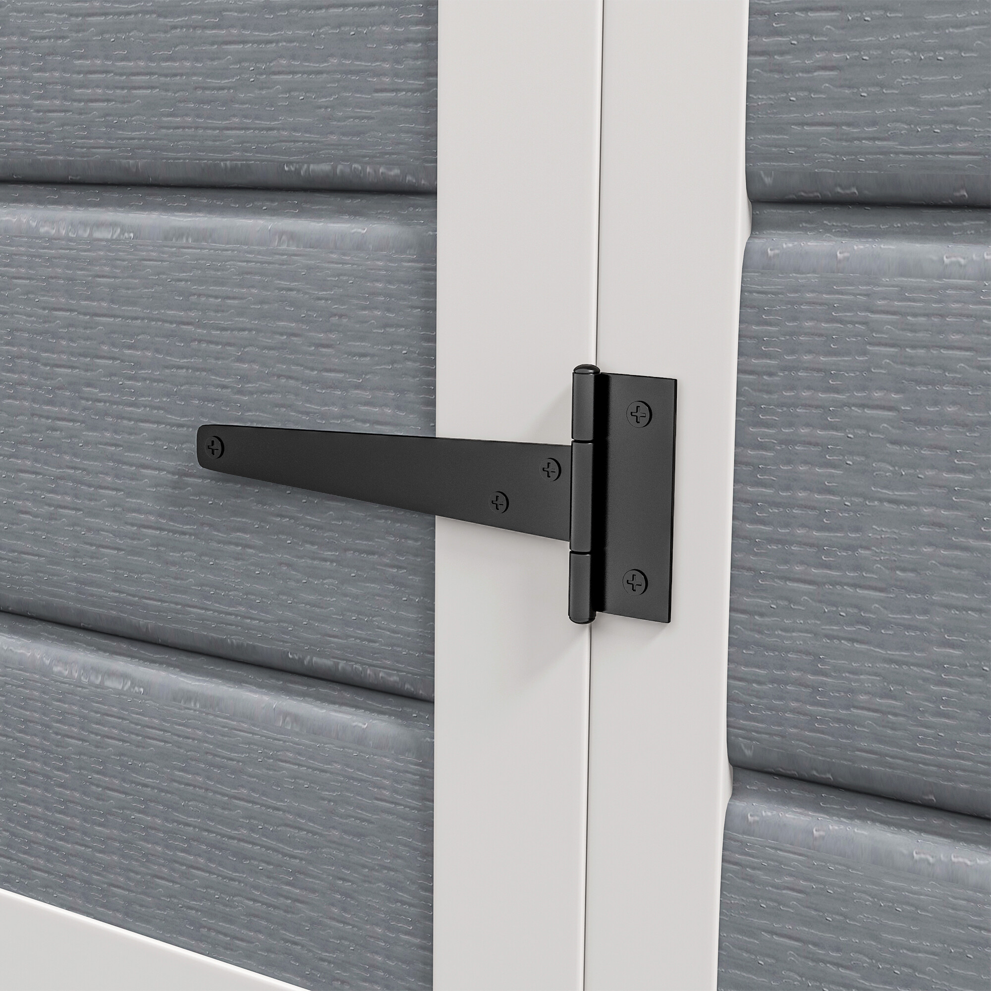 Outsunny Gartenschuppen grau Kunststoff B/H/L: ca. 134x210x183 cm