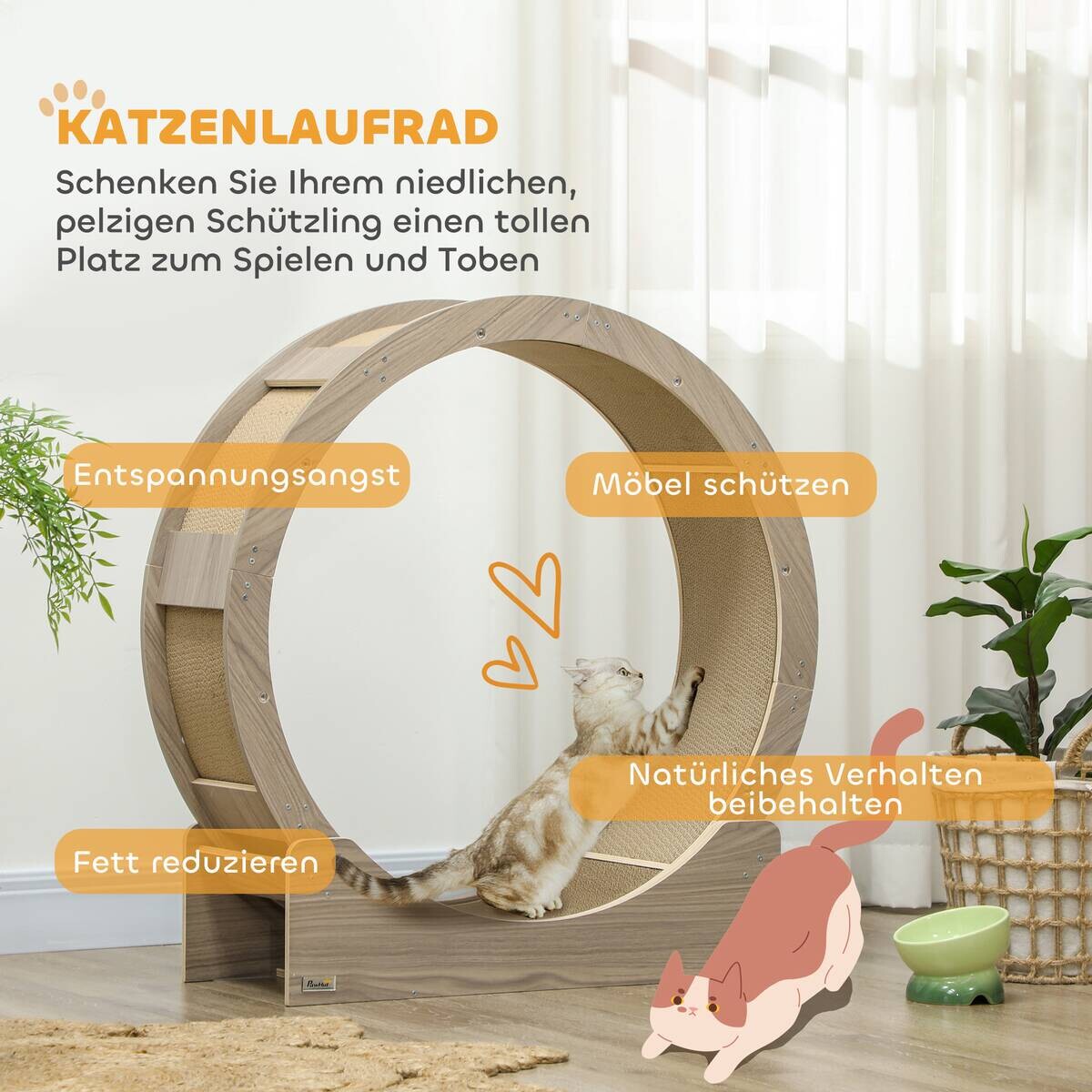 PawHut Katzenlaufrad