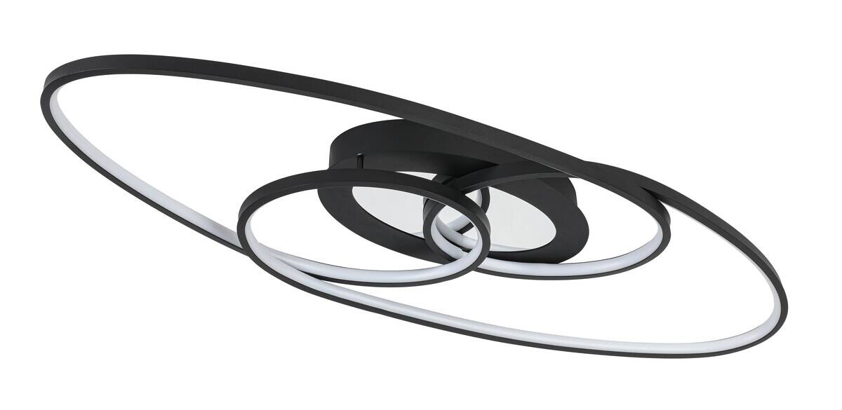 Nolo LED-Deckenleuchte Flow schwarz Metall B/H/L: ca. 30x7,5x85 cm