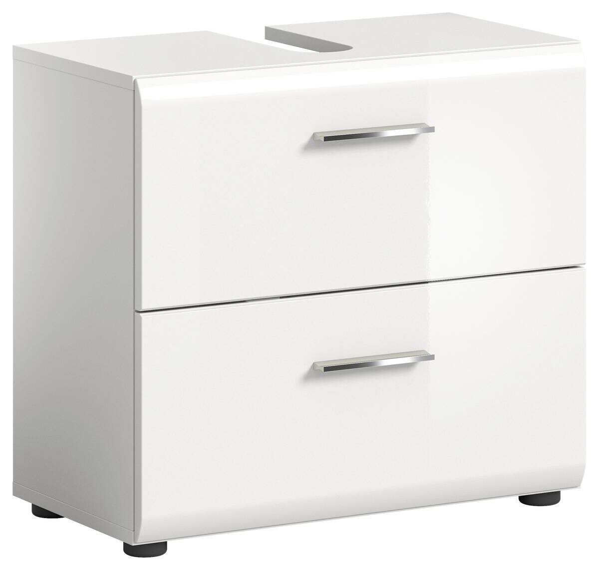 Waschbeckenunterschrank ICE weiß weiß Hochglanz B/H/T: ca. 60x54x32 cm