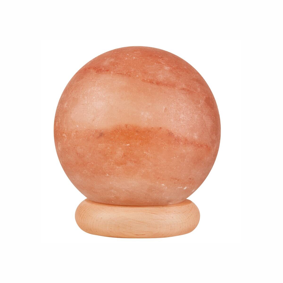 Lamkur Salzleuchte orange beige Holz B/H/L: ca. 16x16x16 cm E14 1 Brennstellen