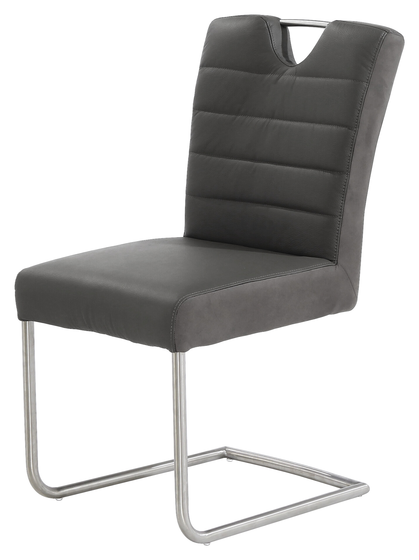 Schwingstuhl  schwarz anthrazit Leder Stoff B/H/T: ca. 50x94x61 cm