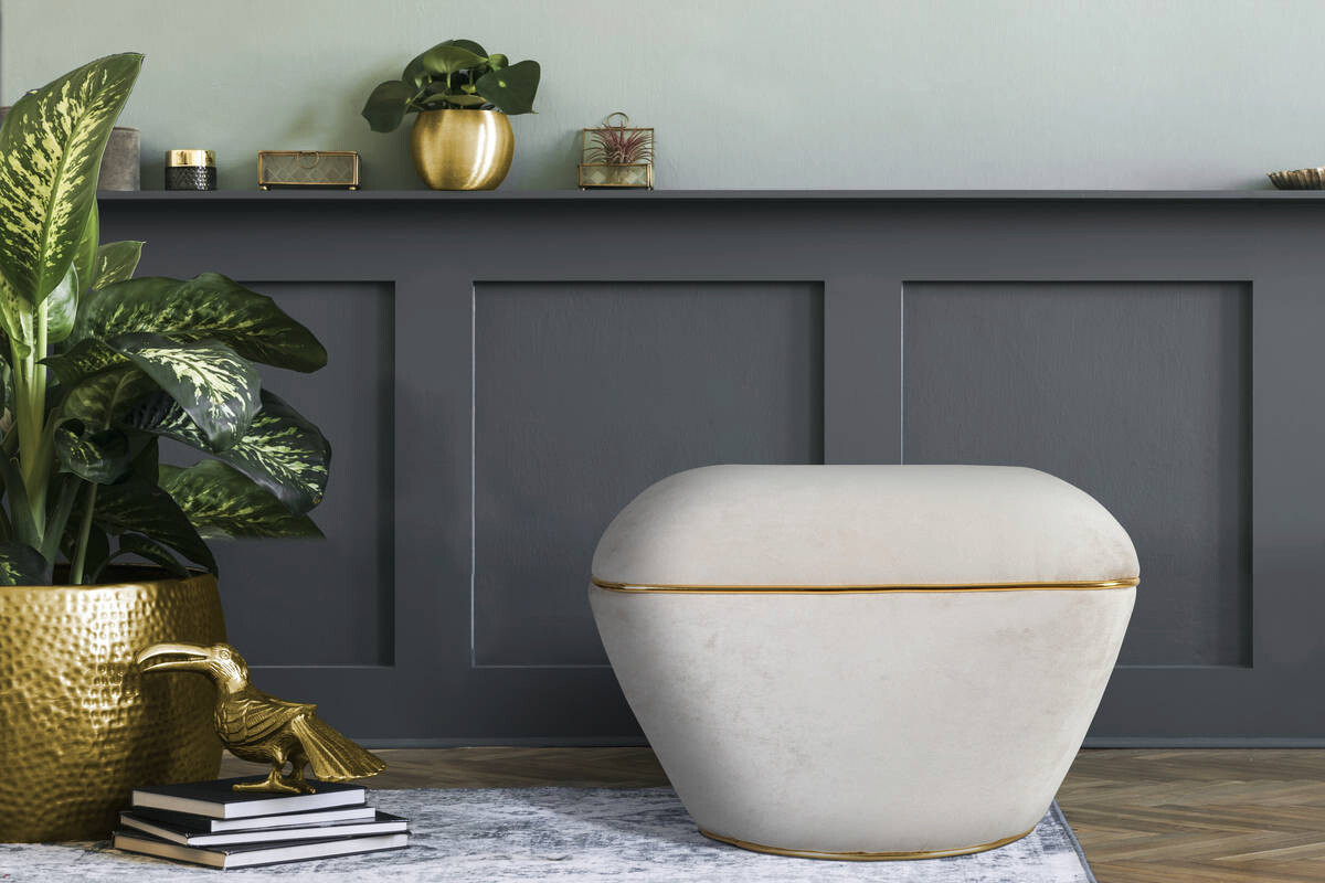 360 Living Hocker Contessa 100 taupe gold B/H/T: ca. 60x42,5x60 cm 360 Living Hocker Contessa 100 taupe gold B/H/T: ca. 60x42,5x60 cm