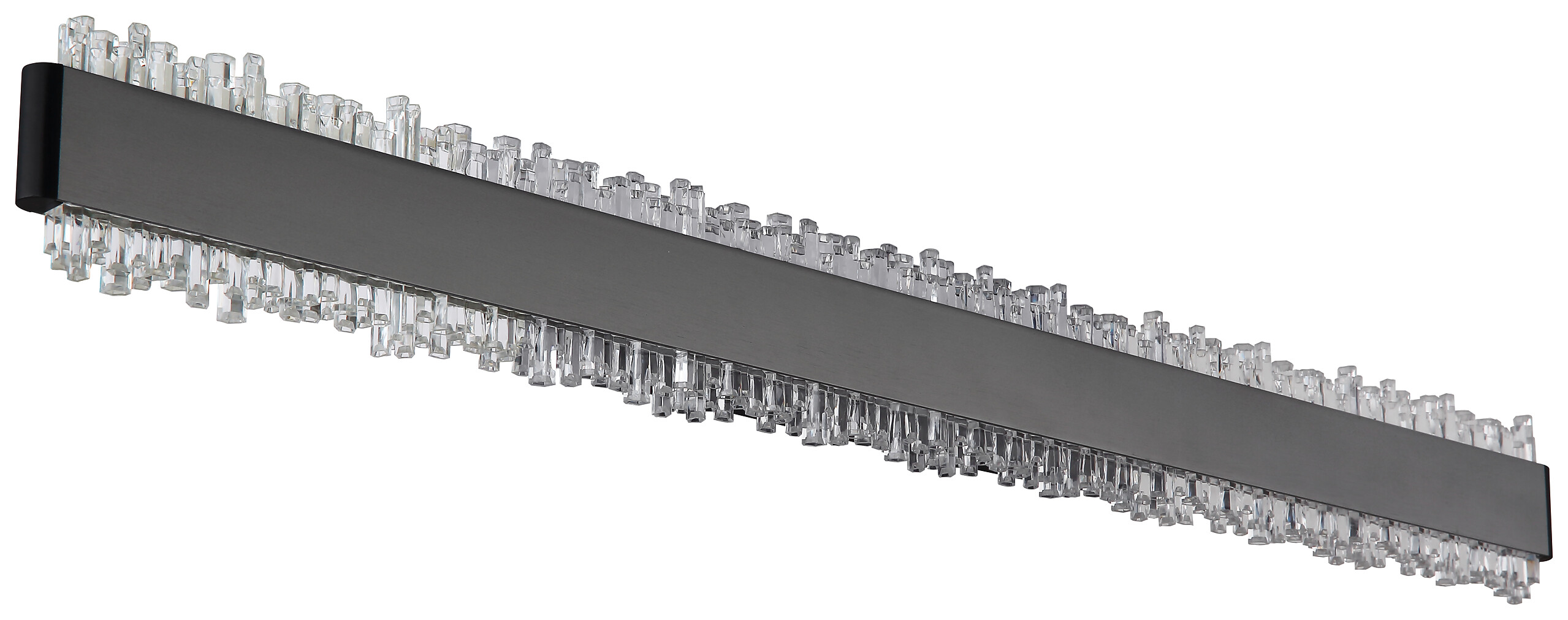 GLOBO Wandleuchte schwarz grau Aluminium Metall B/H/L: ca. 6,5x76,5x14,5 cm