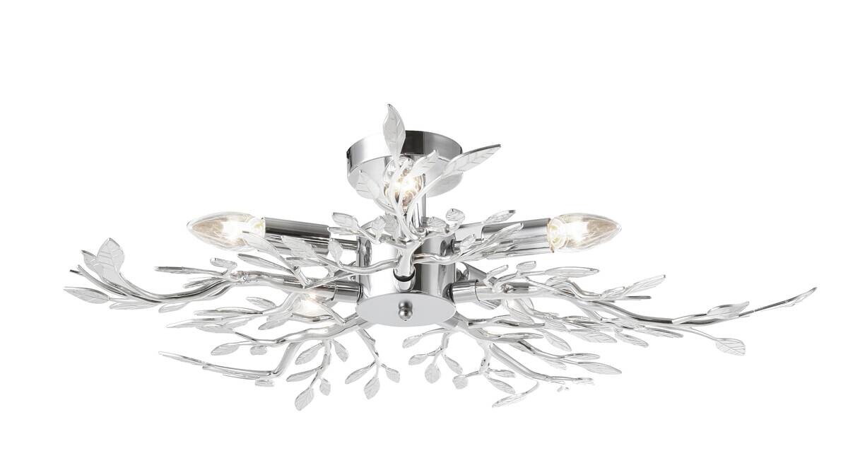 GLOBO Deckenleuchte Chrom Metall H/D: ca. 16x71 cm E14 5 Brennstellen