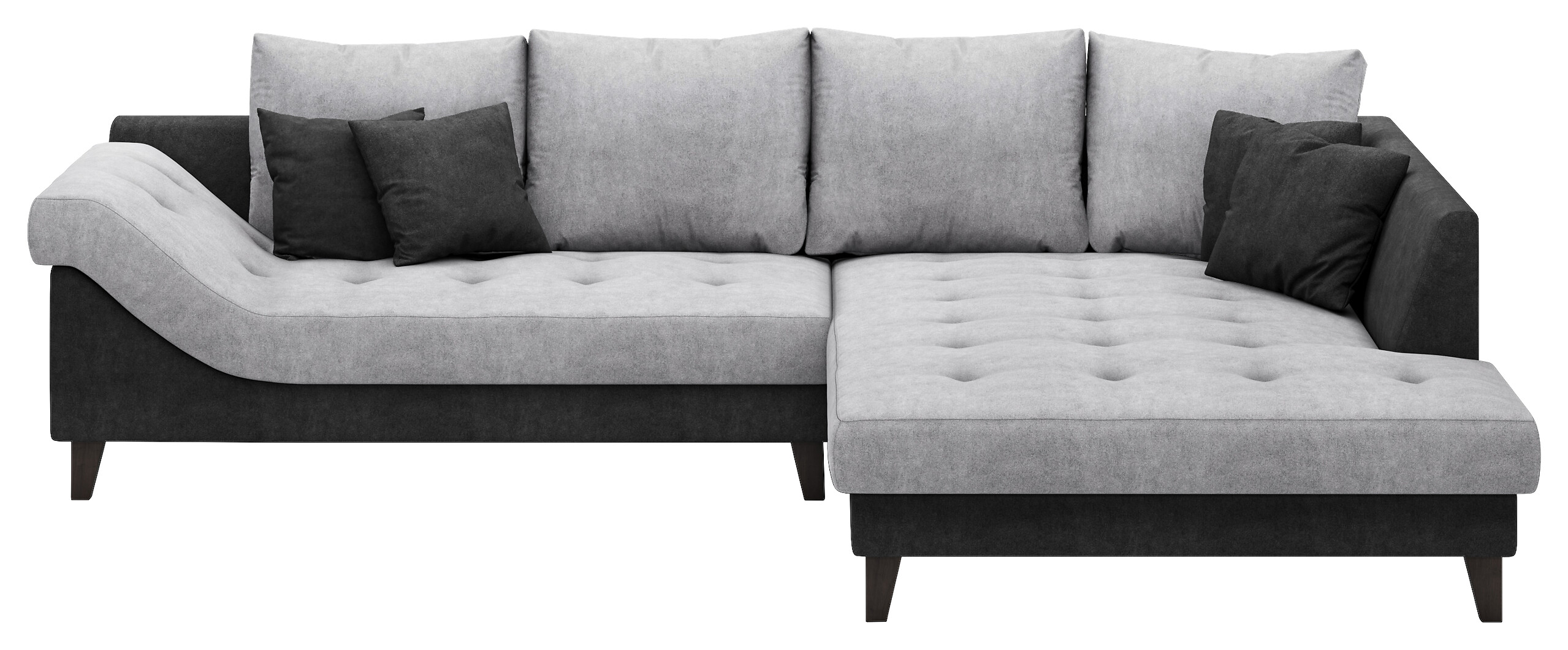 Ecksofa grau schwarz B/H/T: ca. 306x92x202 cm Ecksofa grau schwarz B/H/T: ca. 306x92x202 cm