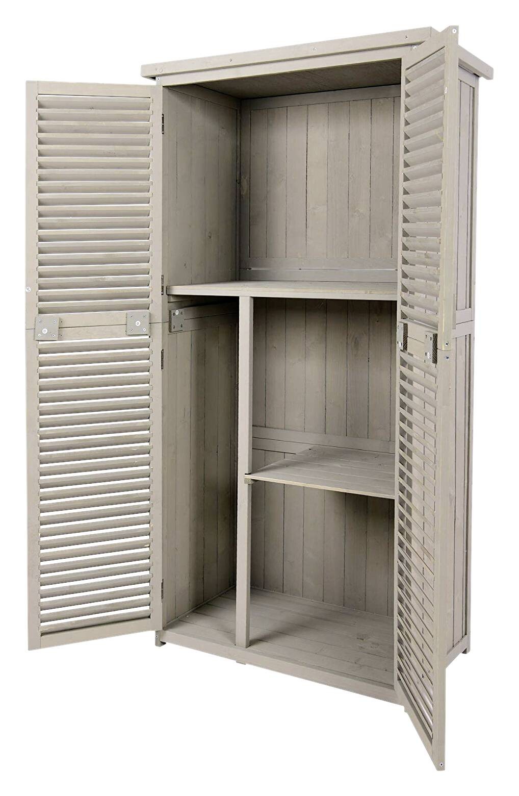 Outsunny Gartenschrank grau Kiefer B/H/L: ca. 46,5x160x87 cm