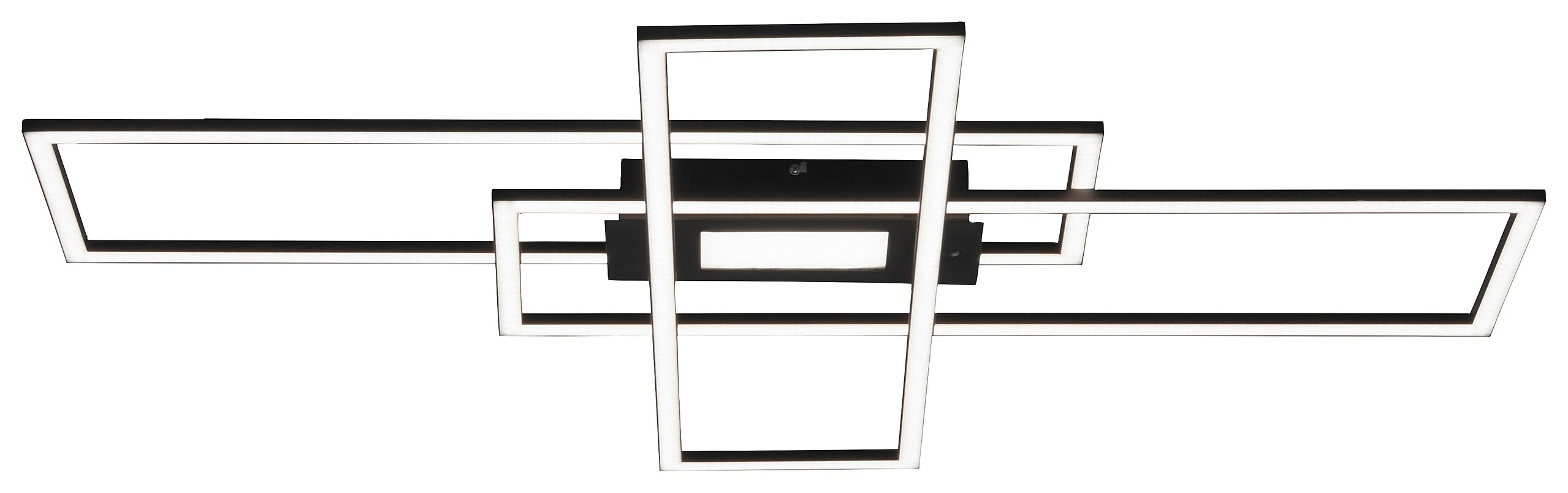 Just Light Deckenleuchte Asmin schwarz Aluminium B/H/T: ca. 99x5x69 cm