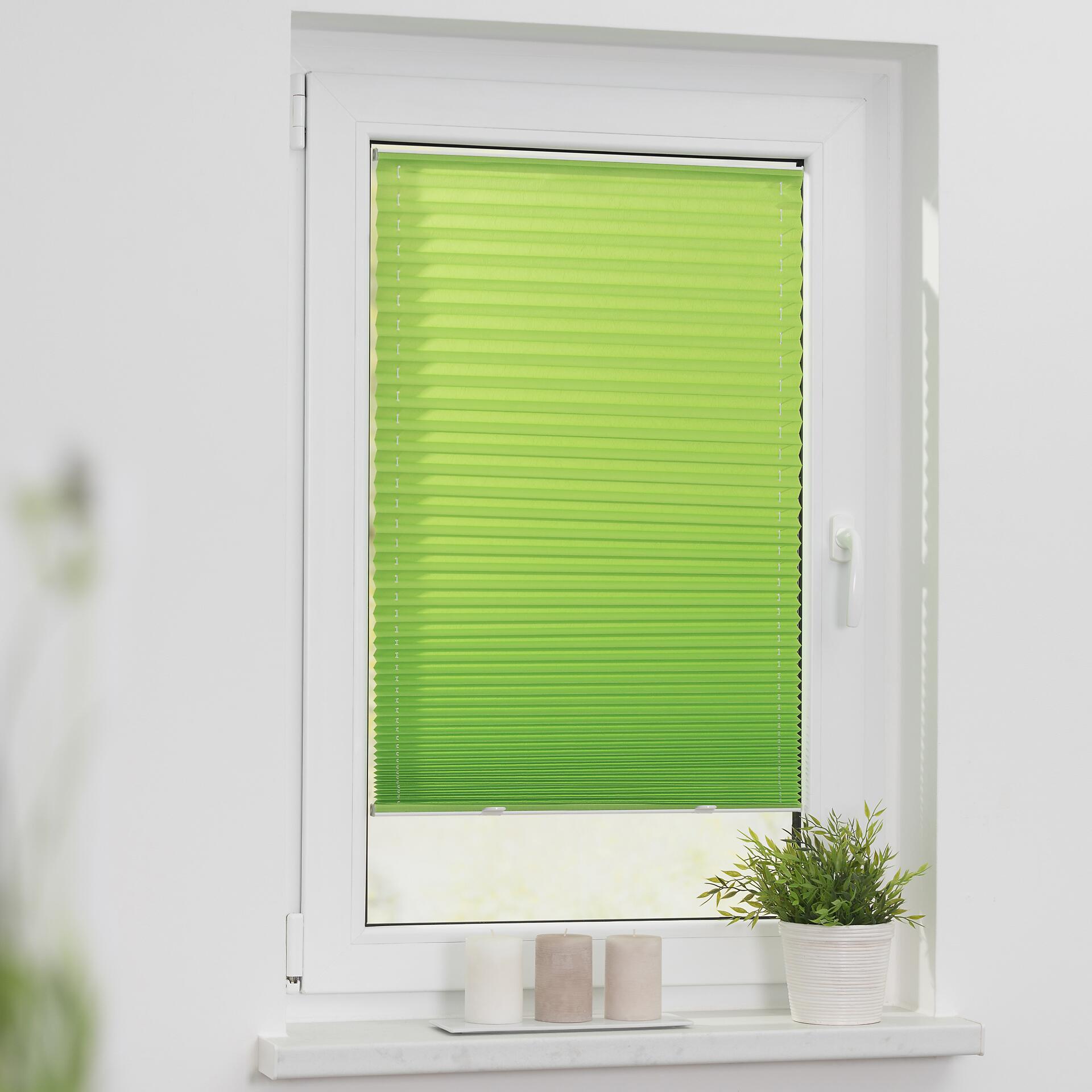 LICHTBLICK Spannplissee grün B/L: ca. 85x130 cm