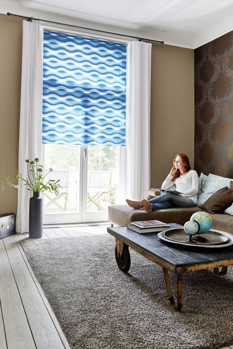 LICHTBLICK Doppelrollo Duo Welle petrol B/L: ca. 60x150 cm