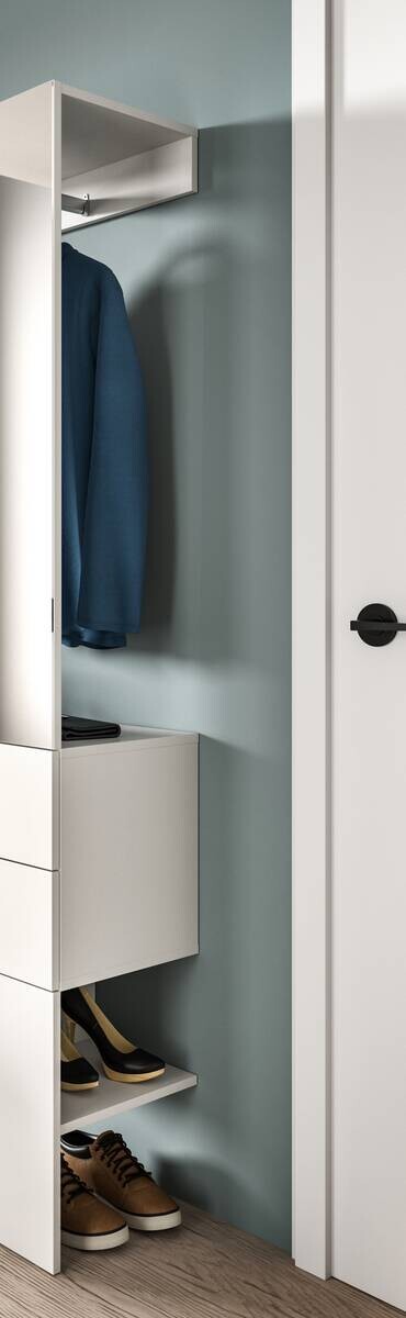 Garderobenpaneel VAGA weiß B/H/T: ca. 52x190x36 cm