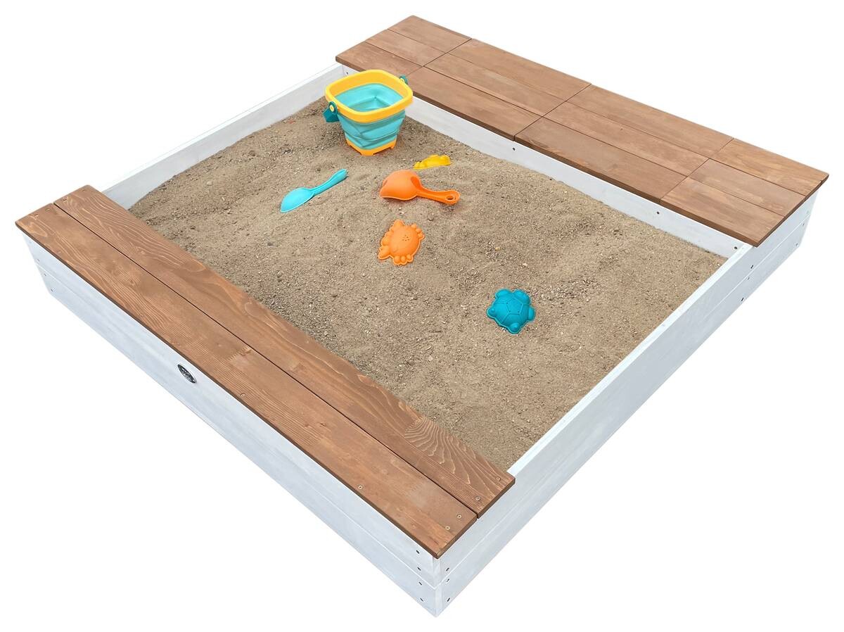 AXI Sandkasten Evy weiß B/H/T: ca. 117x18,7x119 cm