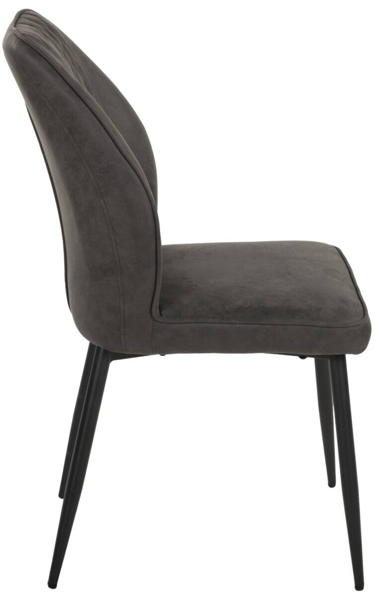 Stuhl Emm anthrazit schwarz Microfaser Metall