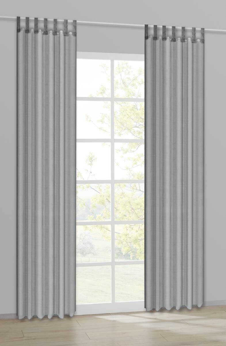 Sensation Schlaufenvorhang Look silber B/L: ca. 140x235 cm